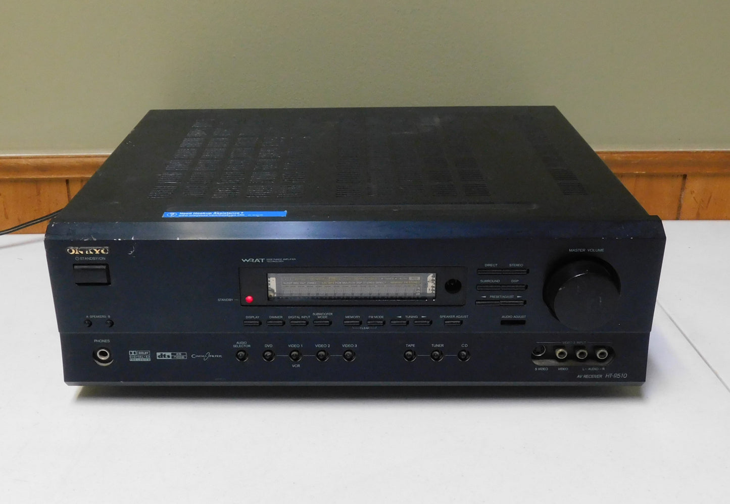 Vintage Onkyo HT-R510 AV Receiver For Parts or Repair