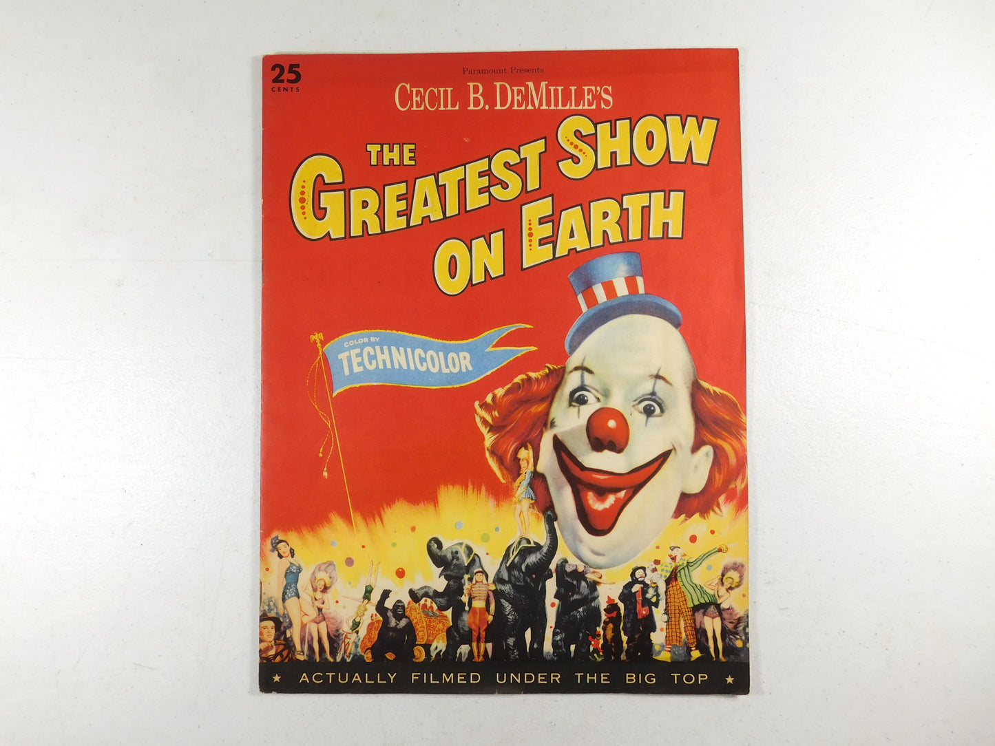 Vintage 1952 Paramount Presents Cecil B. Demille's The Greatest Show on Earth Movie Program Book