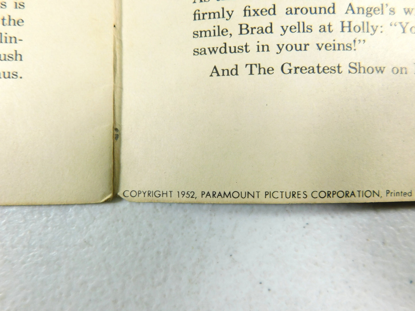 Vintage 1952 Paramount Presents Cecil B. Demille's The Greatest Show on Earth Movie Program Book