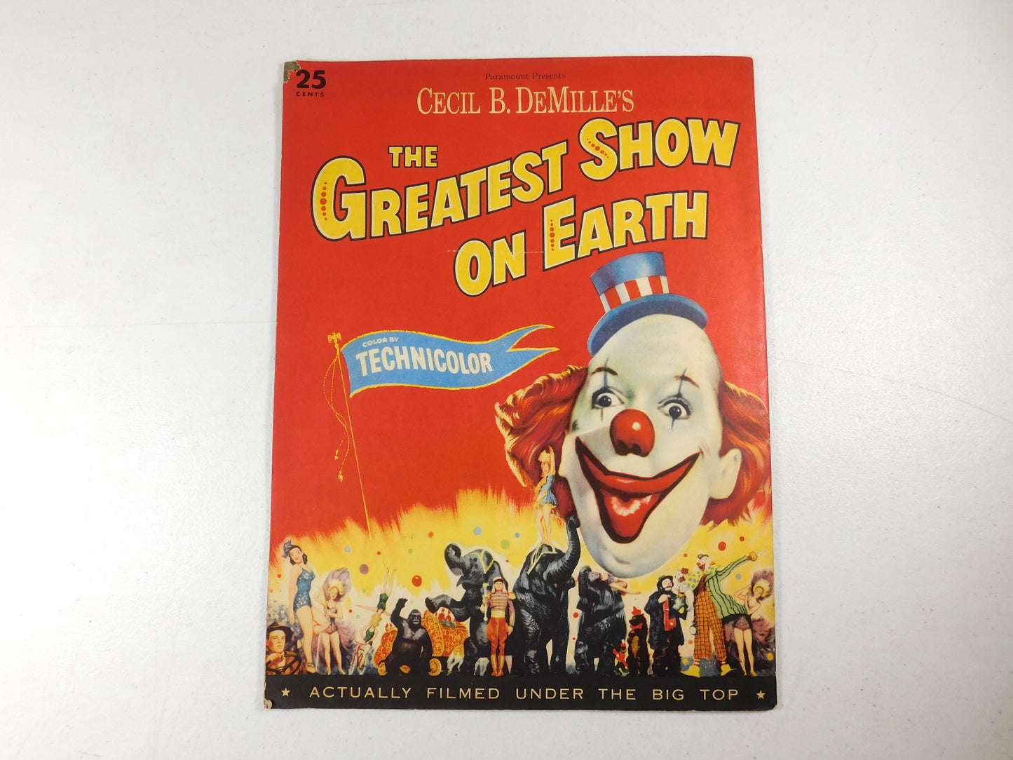 Vintage 1952 Paramount Presents Cecil B. Demille's The Greatest Show on Earth Movie Program Book