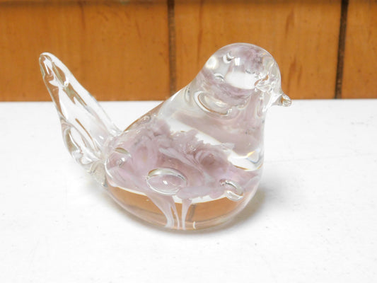 Maude and Bob St. Clair Purple Bird Glass Paperweight 1983