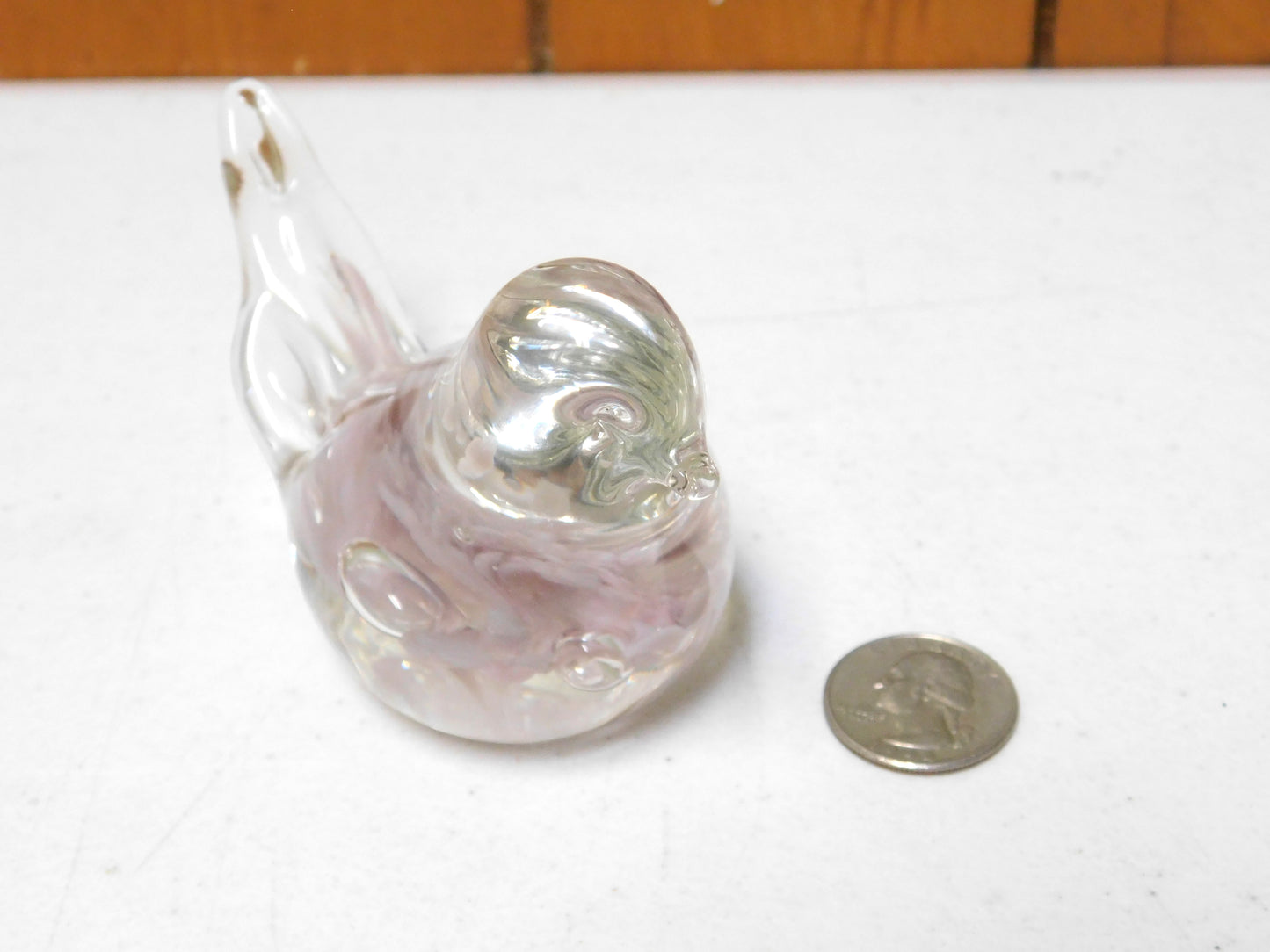 Maude and Bob St. Clair Purple Bird Glass Paperweight 1983