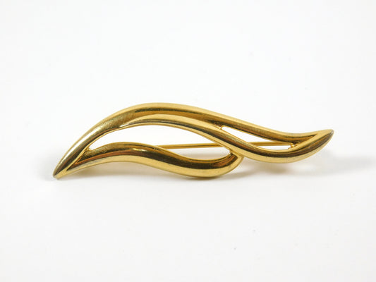 Monet Gold Tone Pin Brooch