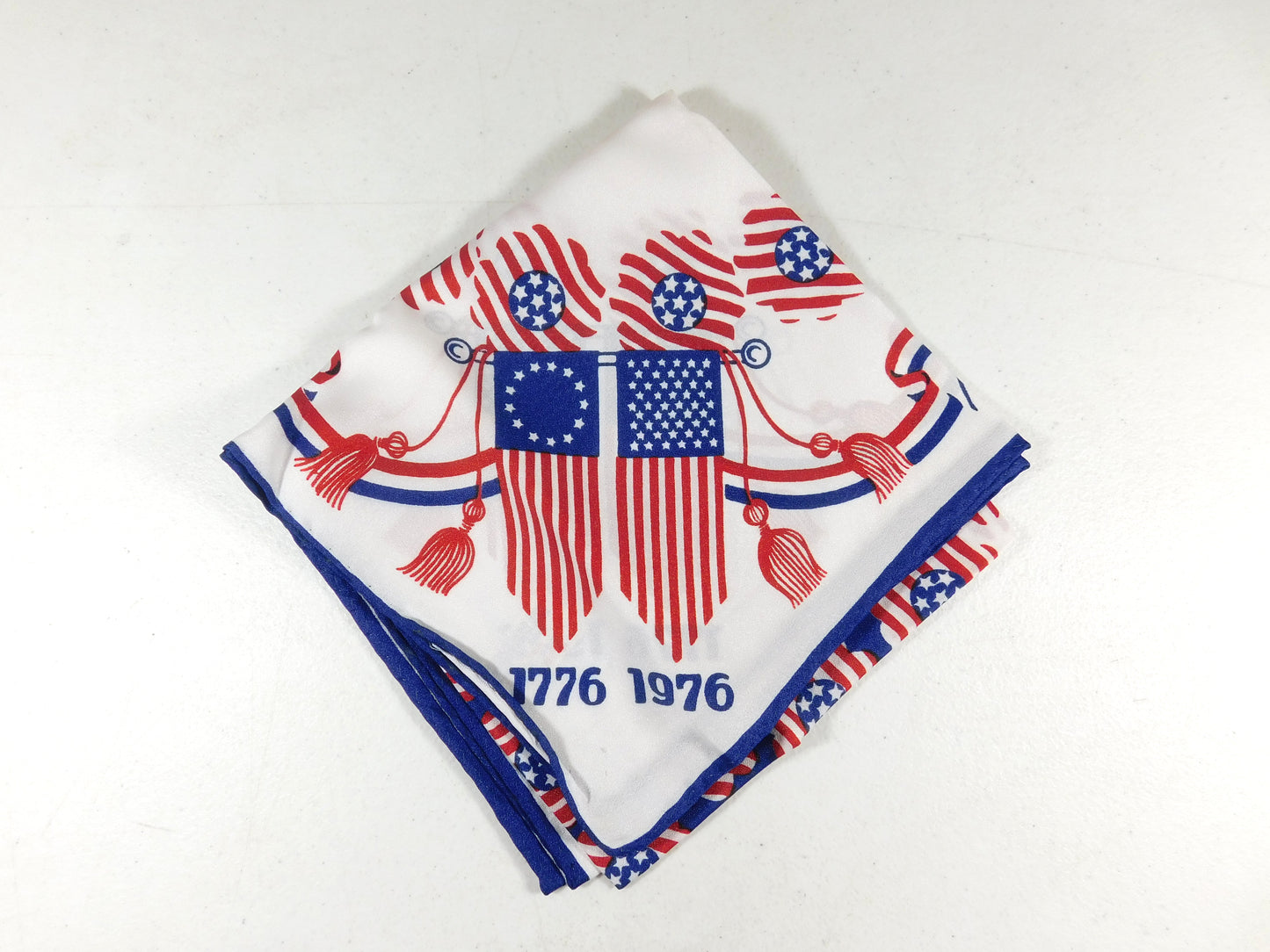 Vintage Durazon Scarf Bicentennial With American Flags