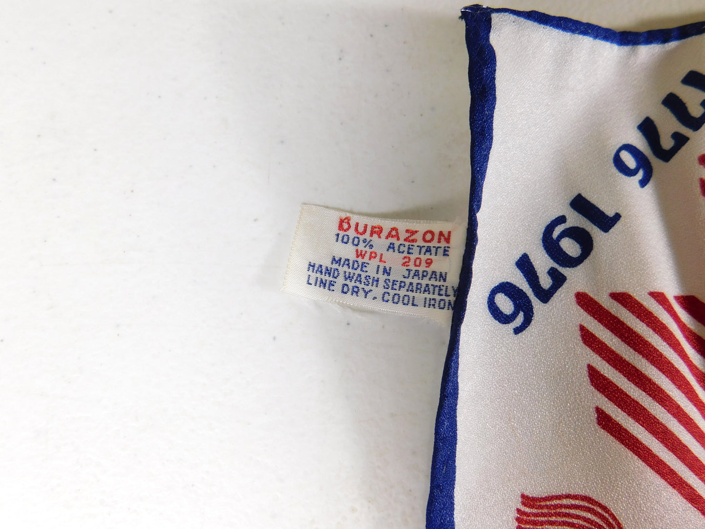 Vintage Durazon Scarf Bicentennial With American Flags