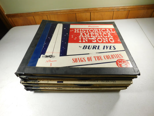 Vintage Historical America In Song by Burl Ives 6 Volume Vinyl Record Set