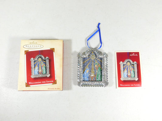 Welcoming the Savior Stained Glass Hallmark Keepsake Ornament