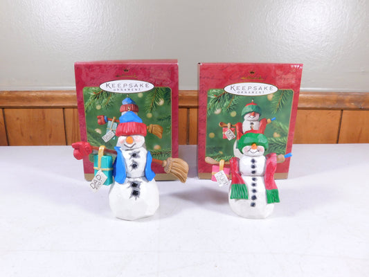 Mom and Dad Snowman Hallmark Keepsake Ornaments