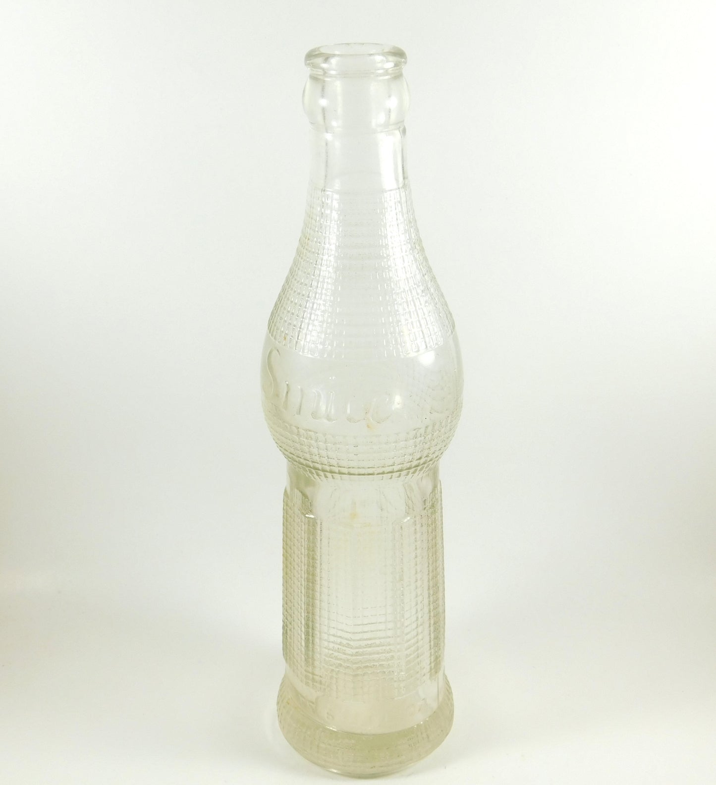 Vintage Clear Smile Glass Bottle