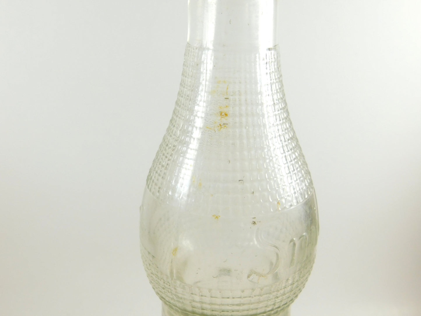 Vintage Clear Smile Glass Bottle