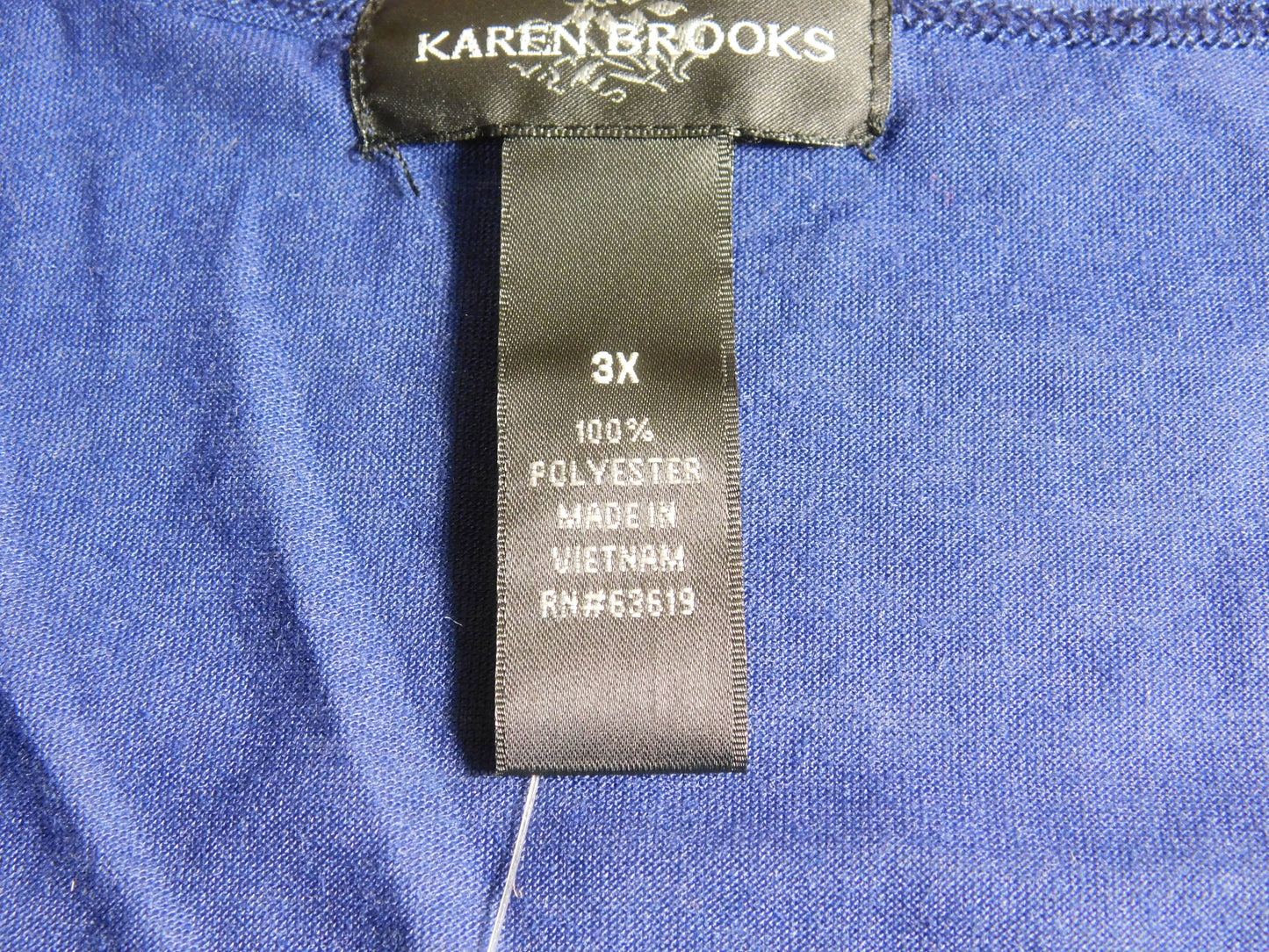 Karen Brooks Rhinestone Tunic Short Sleeve Shirt 3XL