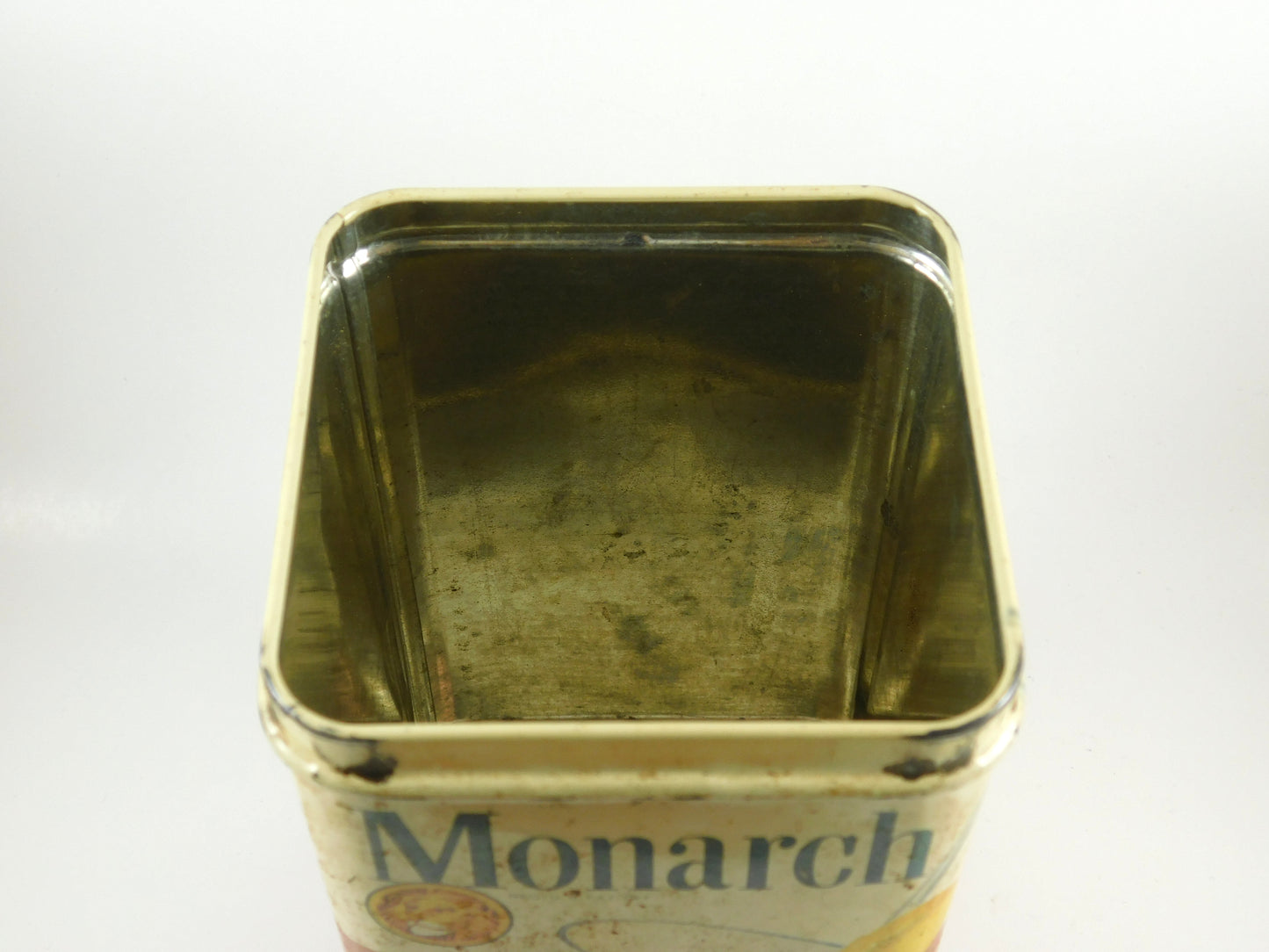 Vintage Monarch Orange Pekoe Tea Metal Tin