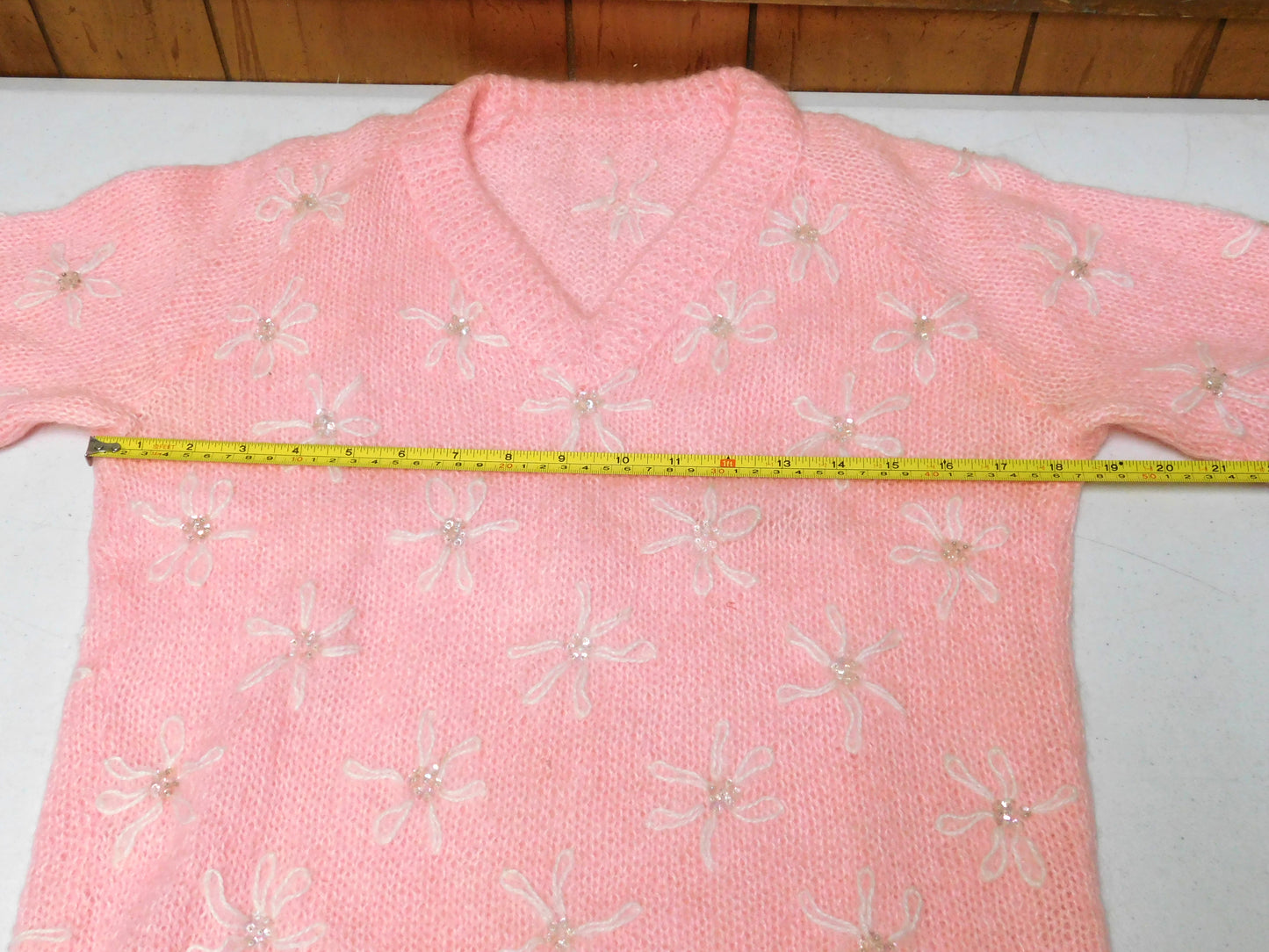 Vintage Hand Made Pink Sweater