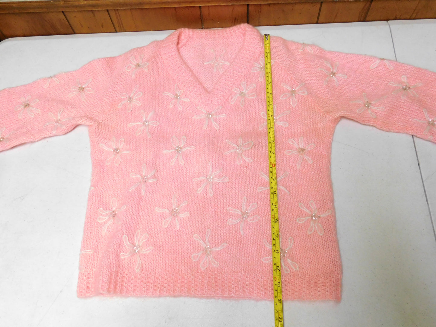 Vintage Hand Made Pink Sweater