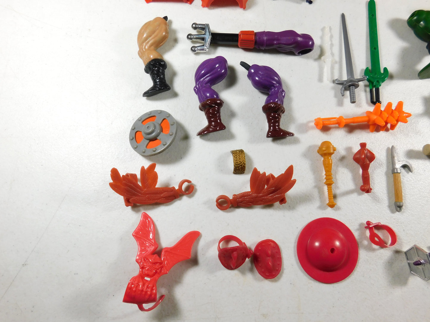 Lot of Vintage Masters of the Universe MOTU Parts, Pieces, Weapons, Accessories