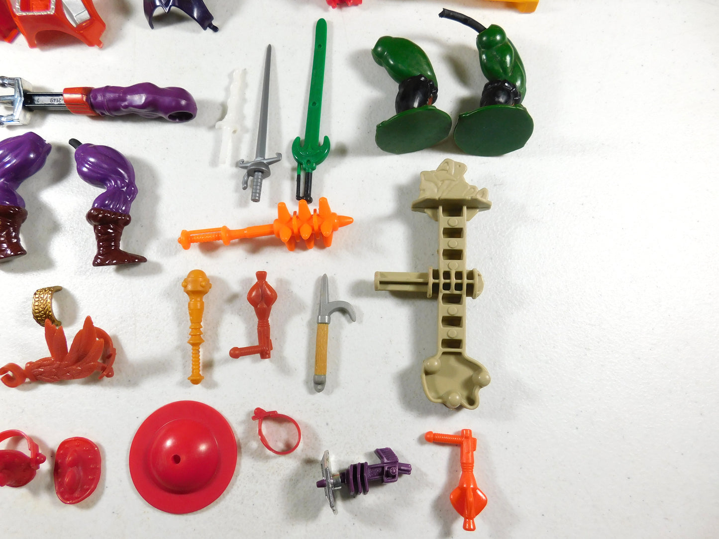 Lot of Vintage Masters of the Universe MOTU Parts, Pieces, Weapons, Accessories