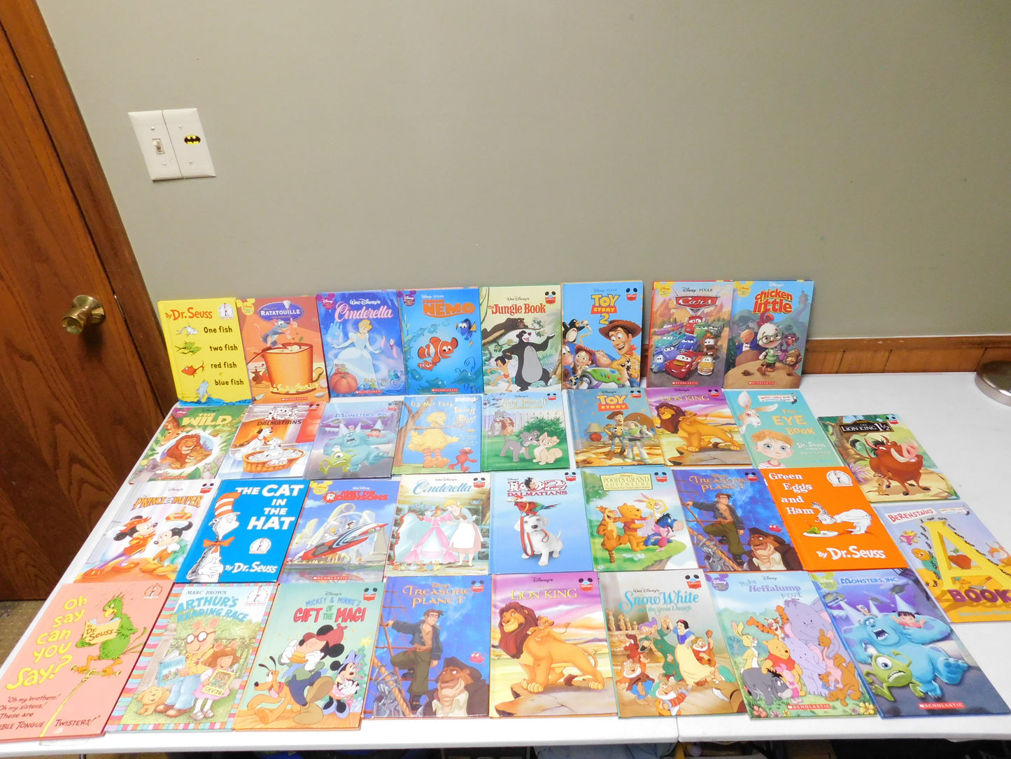 Lot of 34 Kids Hardcover Books - Disney, Dr. Seuss