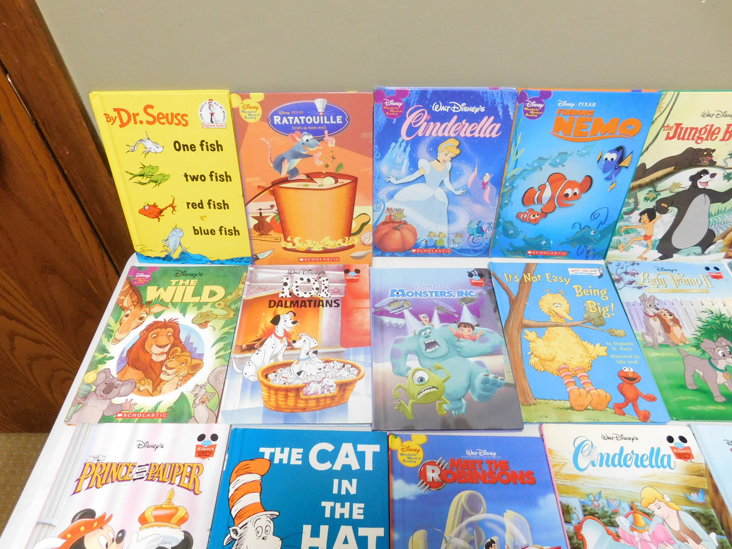 Lot of 34 Kids Hardcover Books - Disney, Dr. Seuss