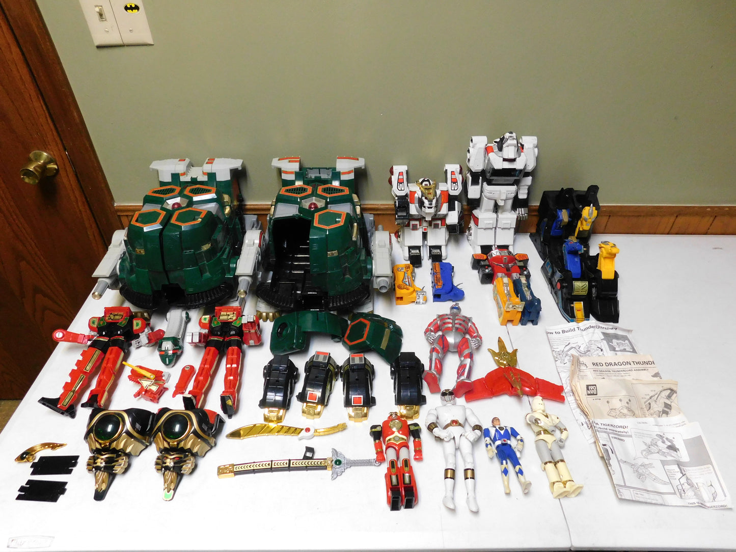 Lot of Misc Power Rangers Toys Parts and Pieces, Weapons, For Parts or Repair