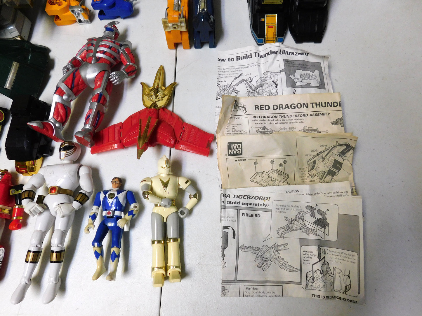 Lot of Misc Power Rangers Toys Parts and Pieces, Weapons, For Parts or Repair