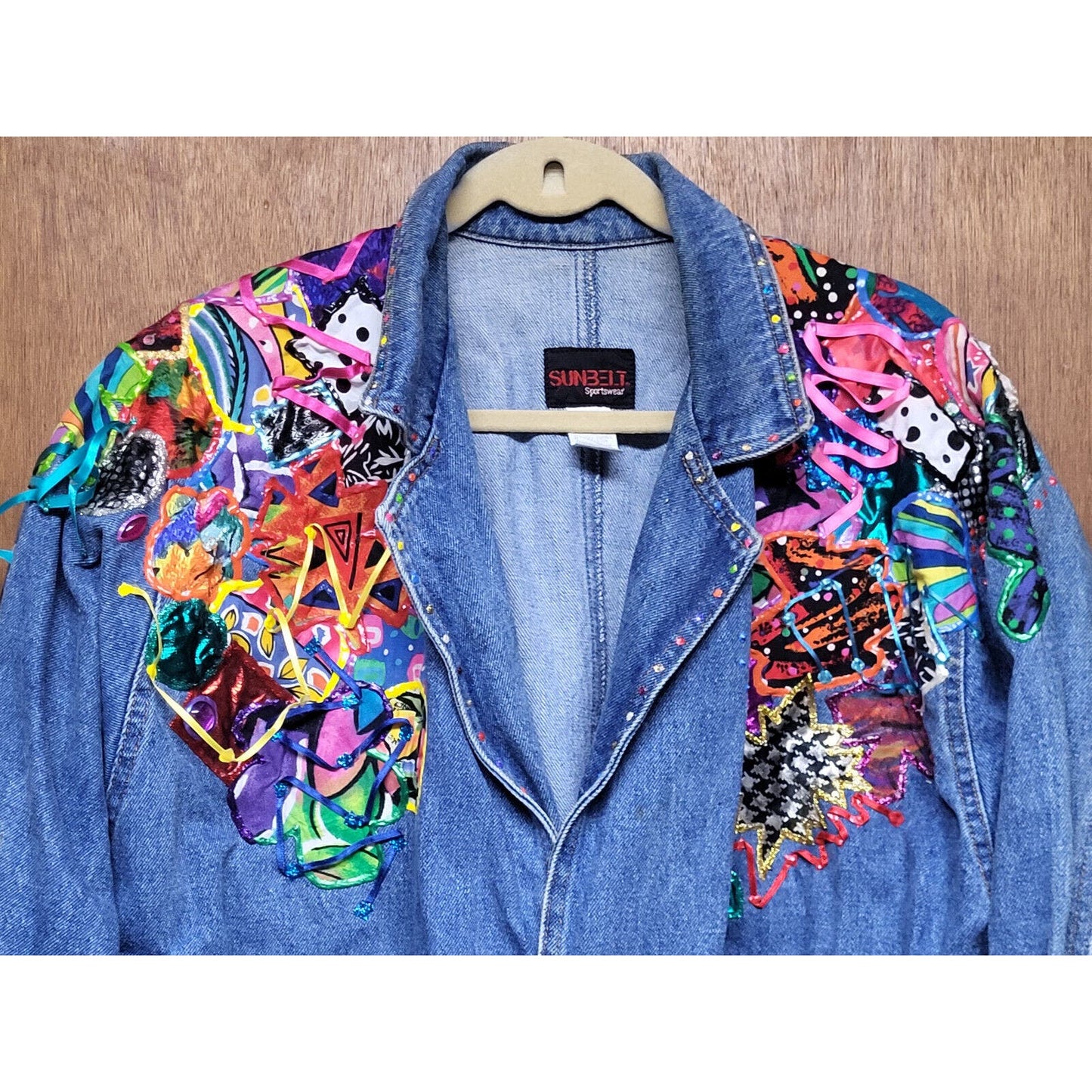 Vintage Sunbelt Sportswear Painted Denim Jacket