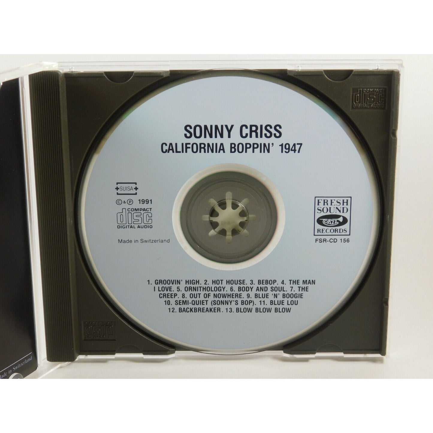 Sonny Criss - California Boppin' 1947 - (1991 Import-Switzerland) - Used CD