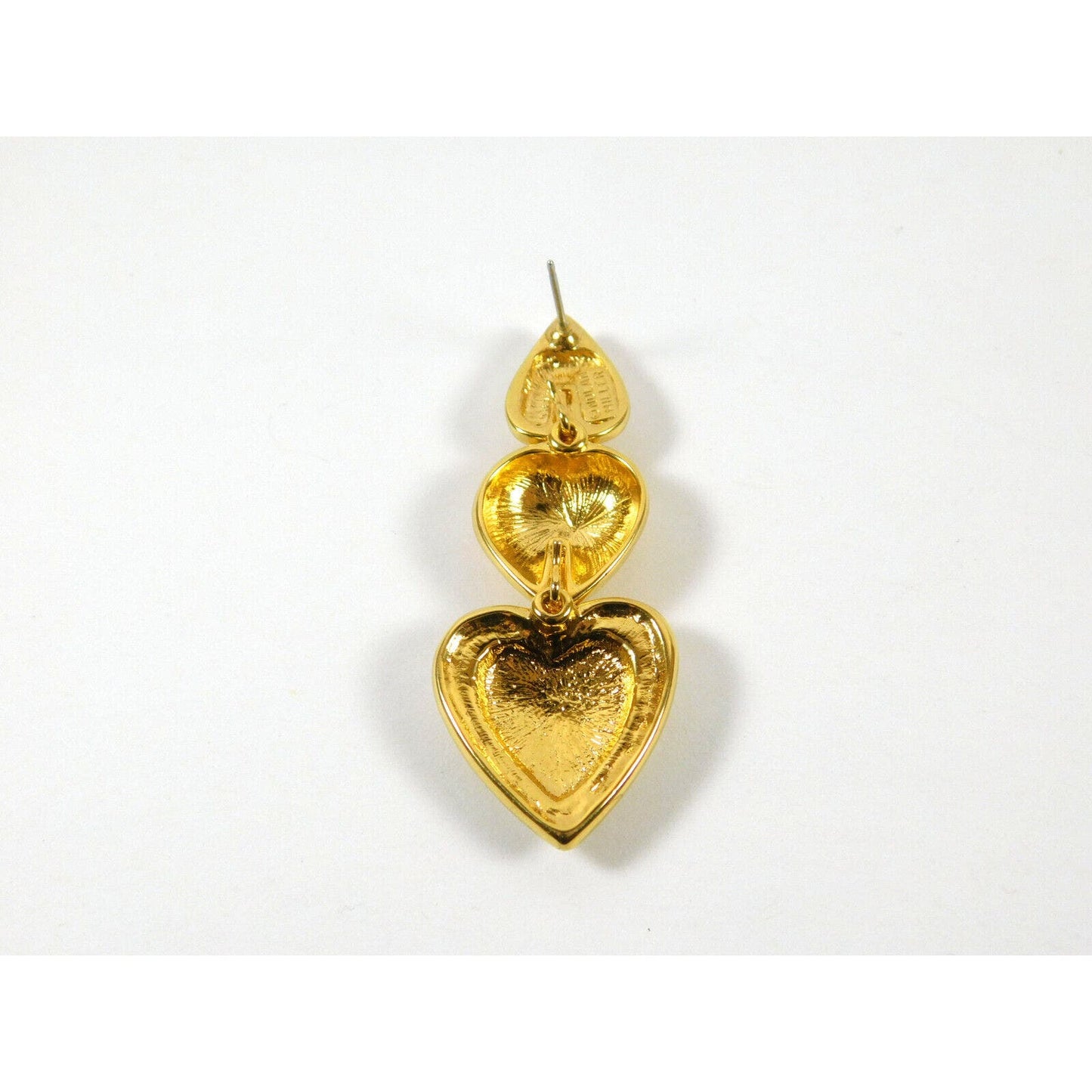 Vintage Nolan Miller Dangling 3 Piece Heart Shaped Earrings